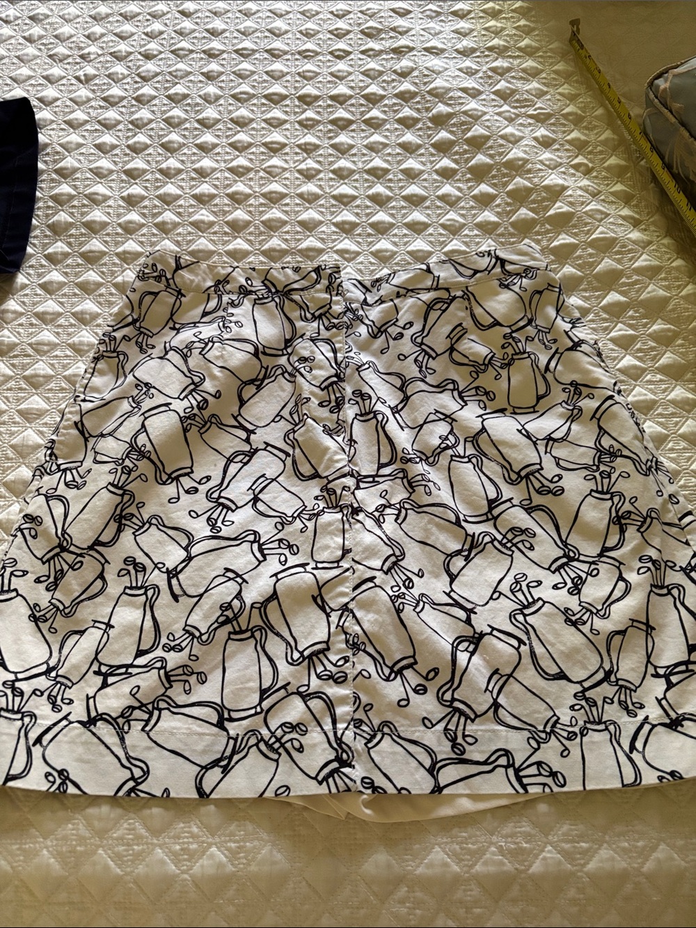 White Graphic A-Line Women’s Golf Skirt